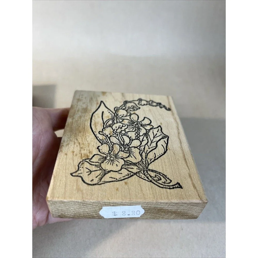 Vintage New 1980-2000s Craft Wood Rubber Stamps Lot Of 12 Various Themes‎